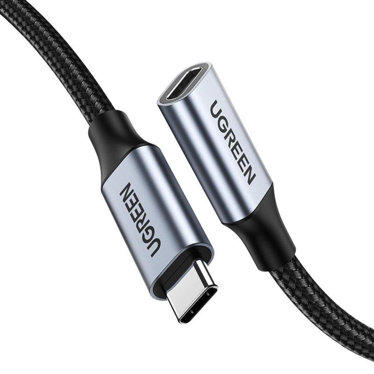 Кабель UGREEN US372 USB-C to USB-C 10 Гбит/с 1 м Grey (UGR-30205)