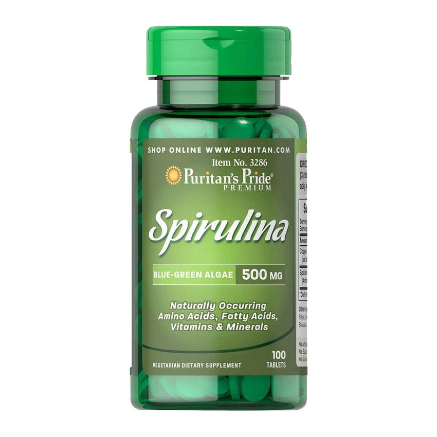 Спирулина Puritan's Pride Spirulina 500 mg 100 Tablets