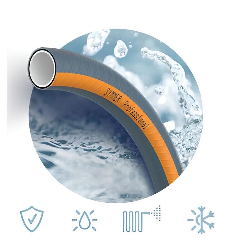 Шланг SYMMER Professional Ø 3/4" 4-слойный 20 м Серый/Желтый (SQ-1011680)