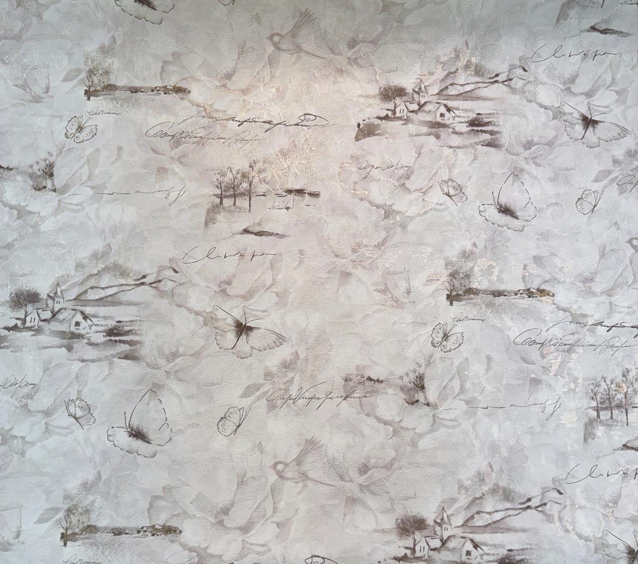 Обои виниловые Бабочки 10х1,06 м Розовый (304-02)