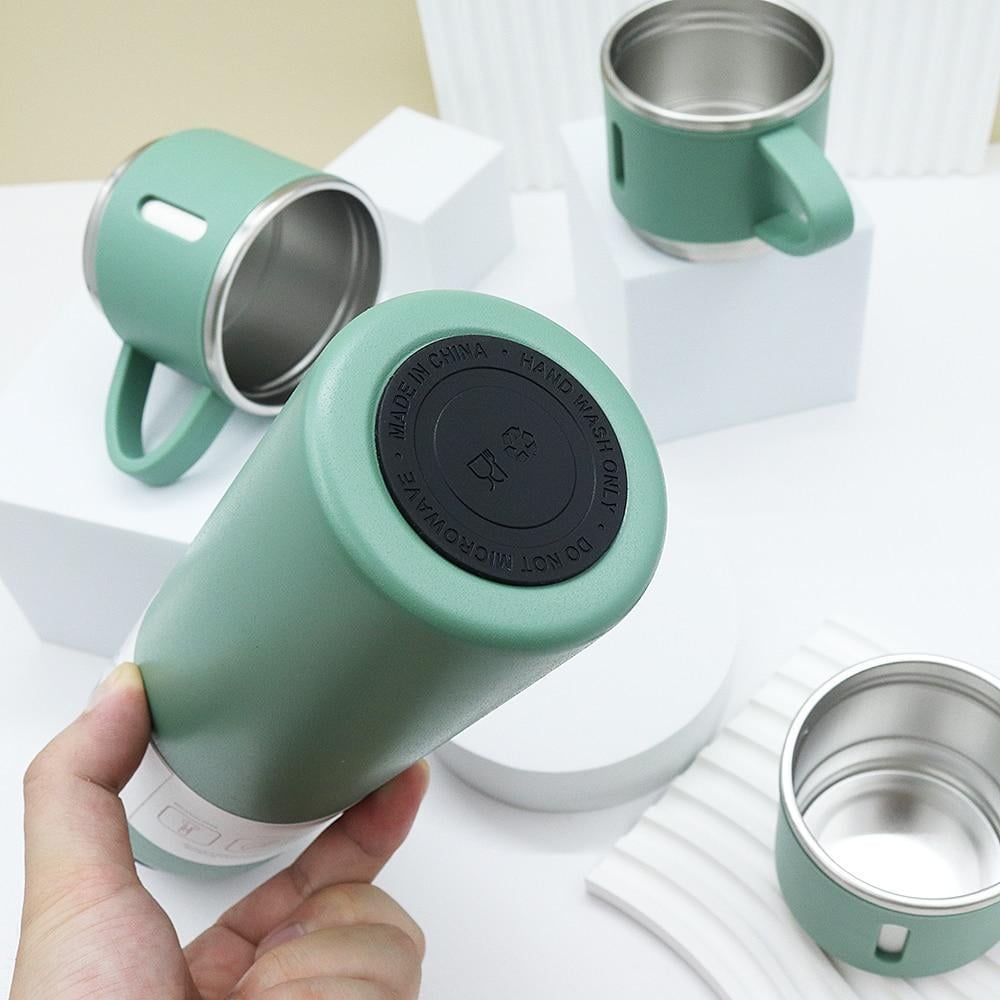 Термос с вакуумной изоляцией и 3 чашками 500 мл Зеленый (OK005754) - фото 3 Термос с вакуумной изоляцией и 3 чашками 500 мл Зеленый (OK005754) - фото 3