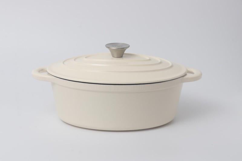 Каструля чавунна овальна NOIS Tierra 830089 30х23 см Кремовий - фото 1 Каструля чавунна овальна NOIS Tierra 830089 30х23 см Кремовий - фото 1