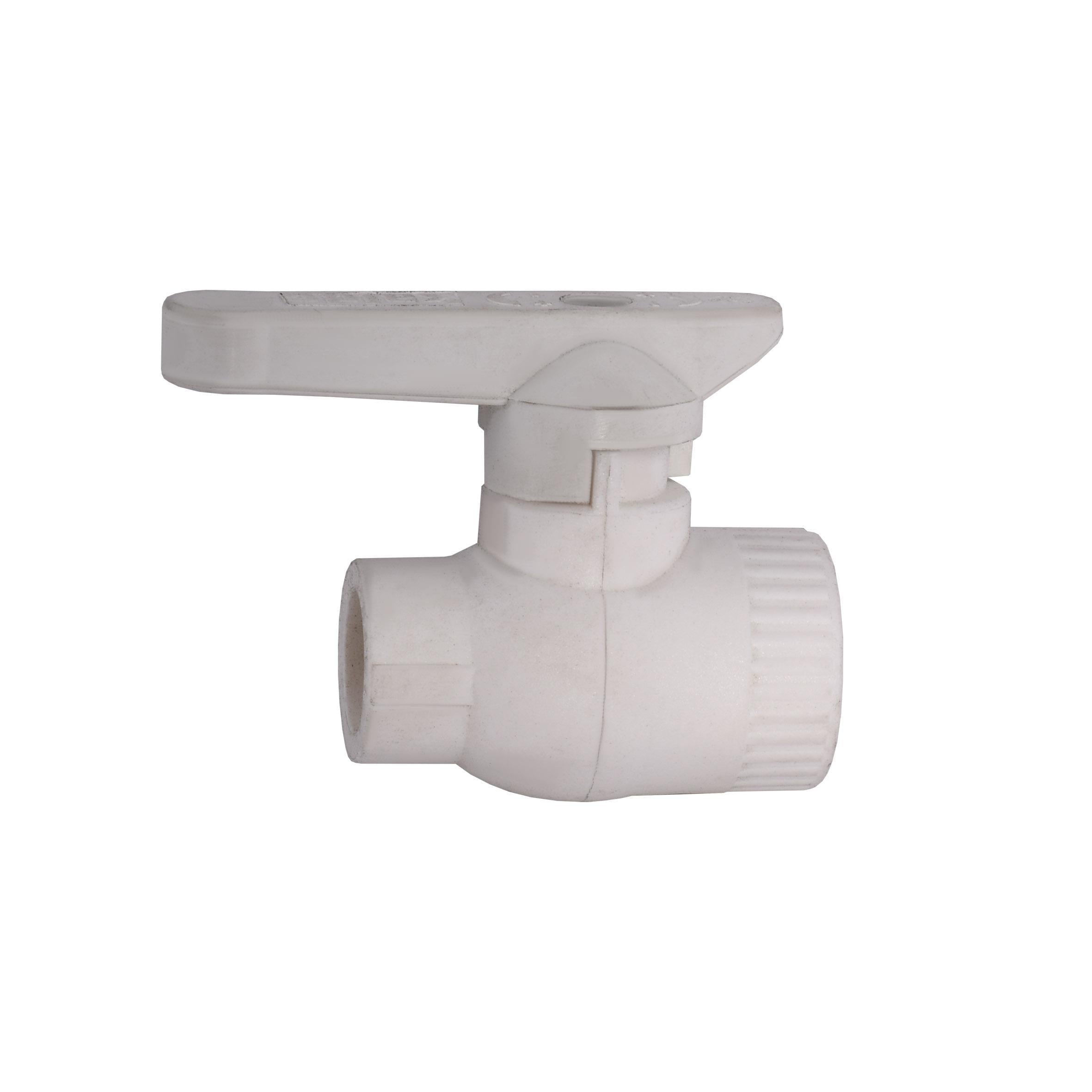 Кран кульовий KALDE PPR латунь d 20x1/2" внутрішній 21010 Білий (000021528)