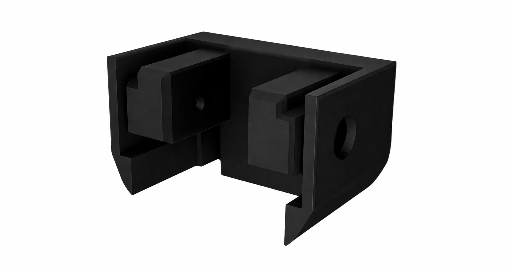 Заглушка торцевая ArtLine 3D EasyFast на профиль DEEP SOLO Черный (3638)