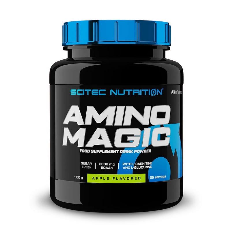 Амінокислоти Scitec Nutrition Amino Magic з глутаміном BCAA і таурином без цукру 500 г Апельсин
