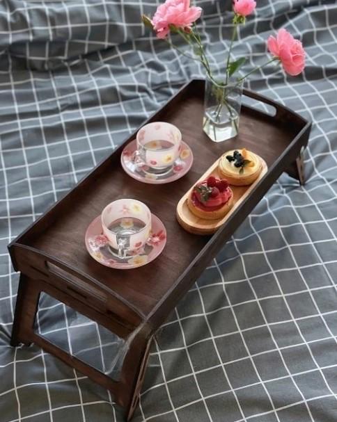 Столик для завтрака/обіду 43х28 см Шоколадний (016ст) - фото 3 Столик для завтрака/обіду 43х28 см Шоколадний (016ст) - фото 3