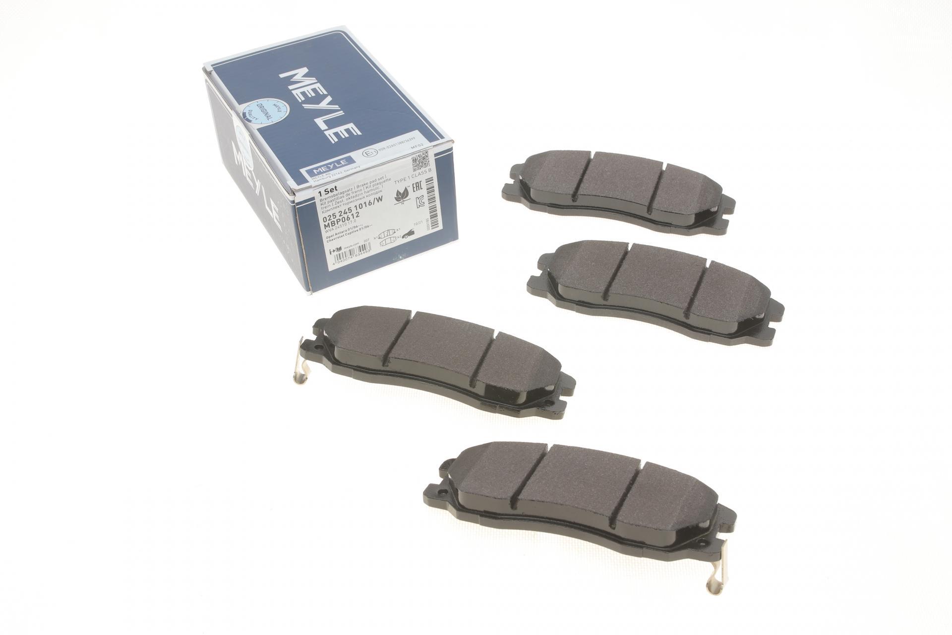 Тормозные колодки передние Meyle для Chevrolet Captiva/Opel Antara 2.0-3.2 CDTI 06- (025 245 1016/W)