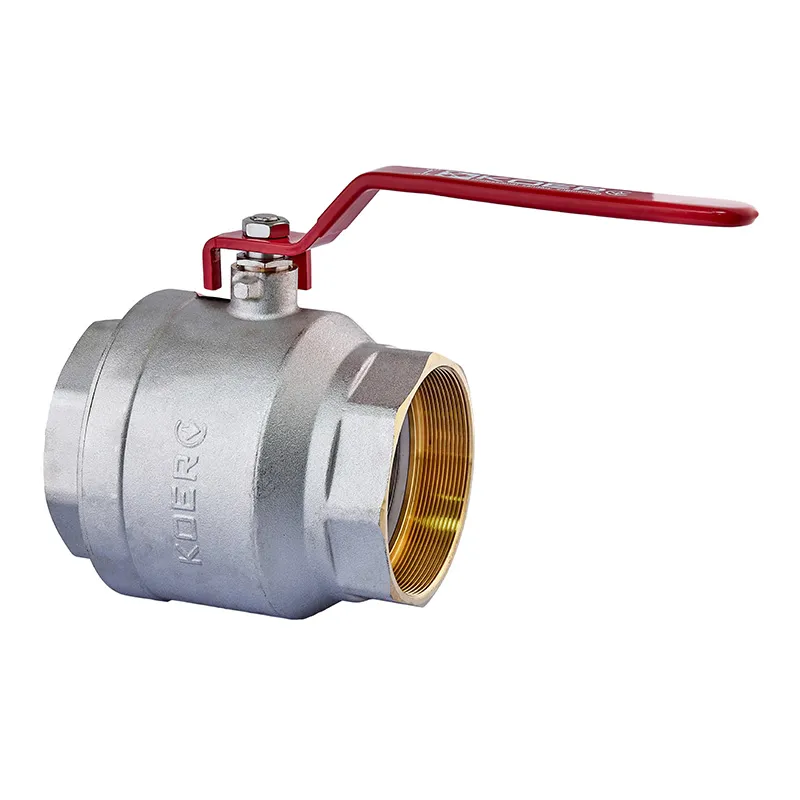 Кран шаровый KOER KR.214 4 FF ГГР ручка рычаг Красный (KR4952)