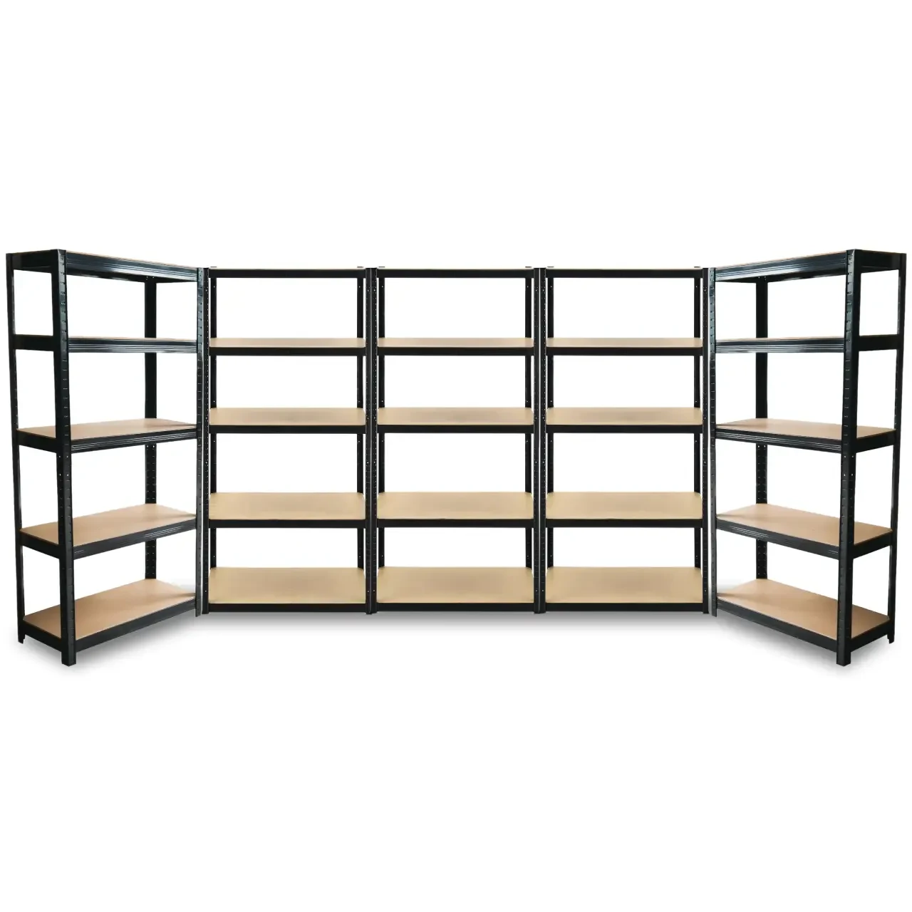 Стеллаж 5 секции 25 полок ДСП металлический 175 кг на полку 180х450х45 см Черный (2518221118) Стеллаж 5 секции 25 полок ДСП металлический 175 кг на полку 180х450х45 см Черный (2518221118)