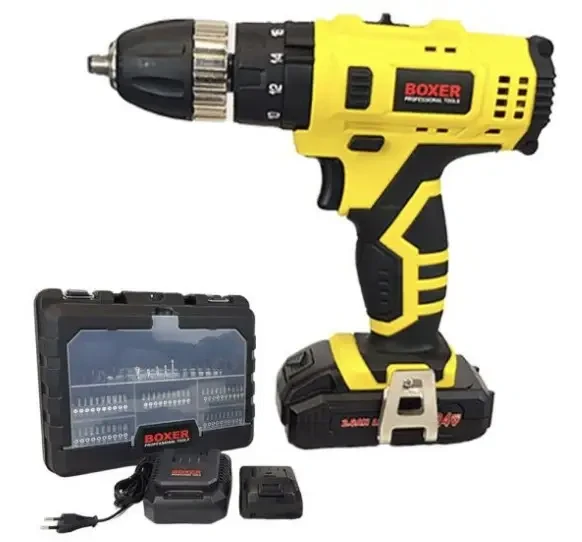Шуруповерт дрель аккумуляторная Boxer 24V 2 батареи Li-Ion 2 скорости/72 аксессуары (SR-004)