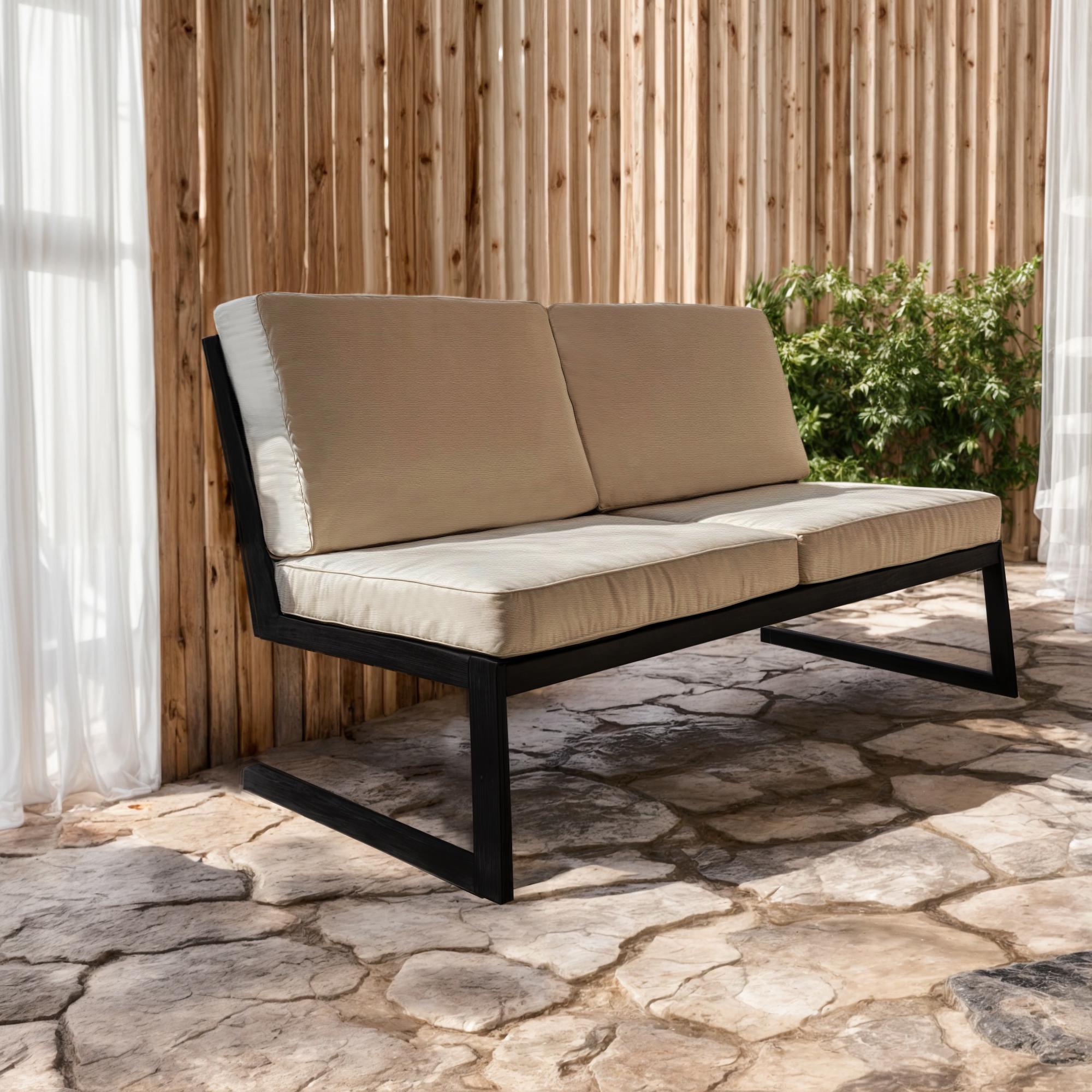 Диван металевий Tobi Sho Флекс DV6 з подушками 750х1560х700 мм рогожка 03/Бежевий (DV069383) - фото 3 Диван металевий Tobi Sho Флекс DV6 з подушками 750х1560х700 мм рогожка 03/Бежевий (DV069383) - фото 3