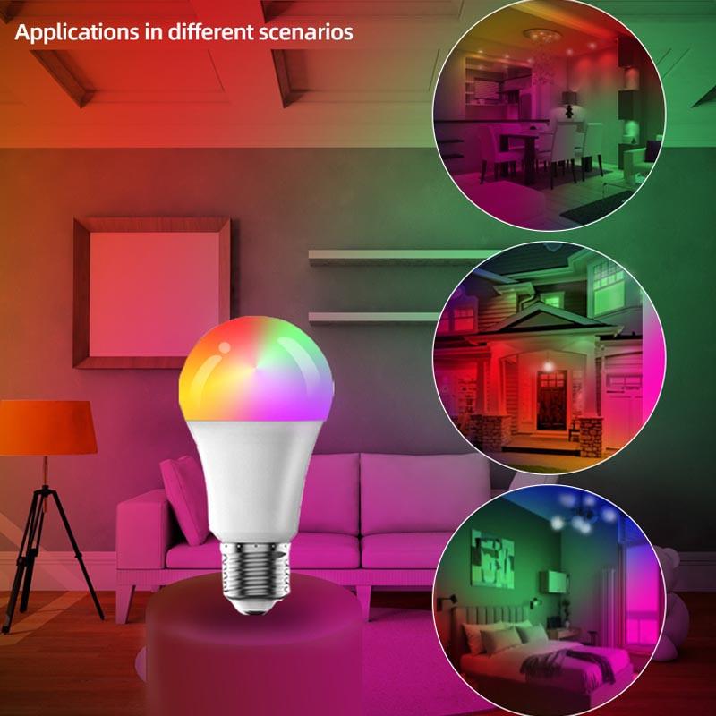 Світлодіодна лампочка Smart bulb light RGB with Bluetooth E27 with app 4 шт. White (00000069978_1) - фото 5