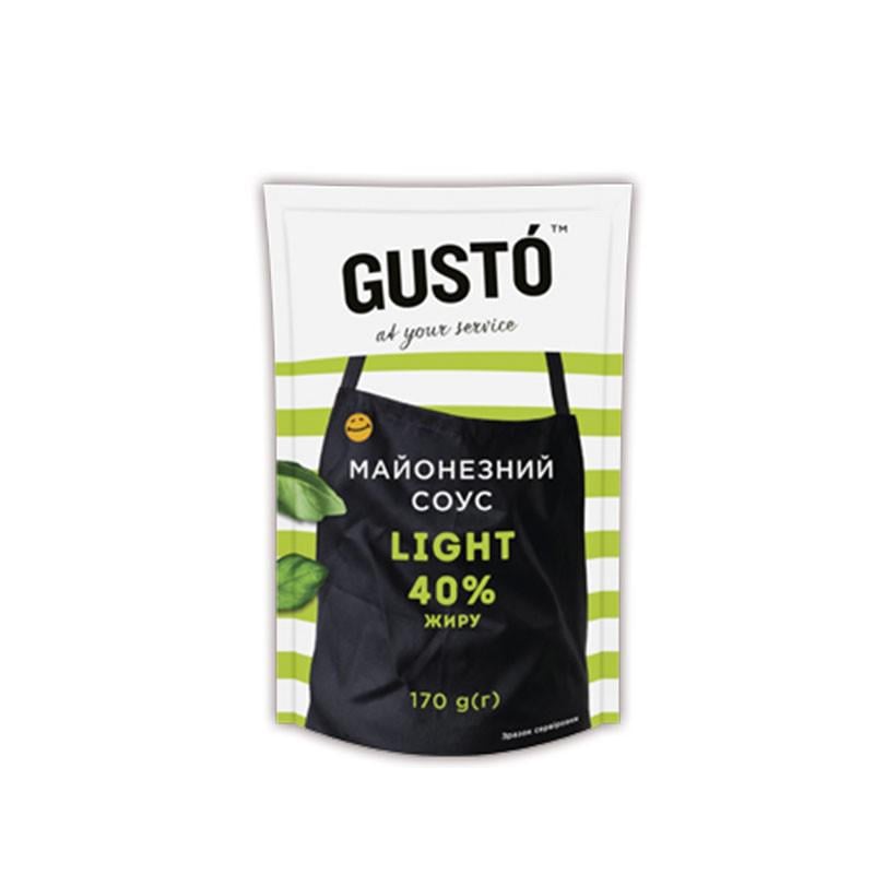 Майонезный соус Gusto Light 40% 170 г д/п