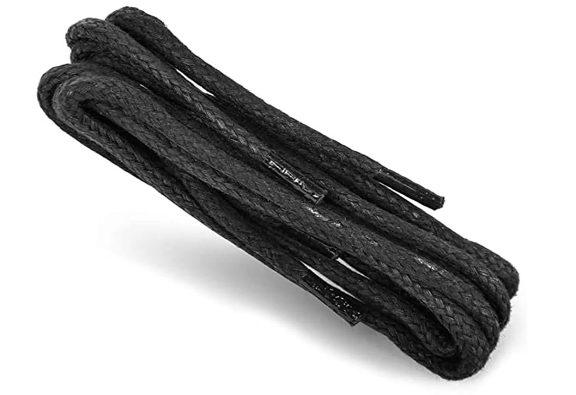 Шнурки для обуви Kaps вощенные толстые 60 см Черный