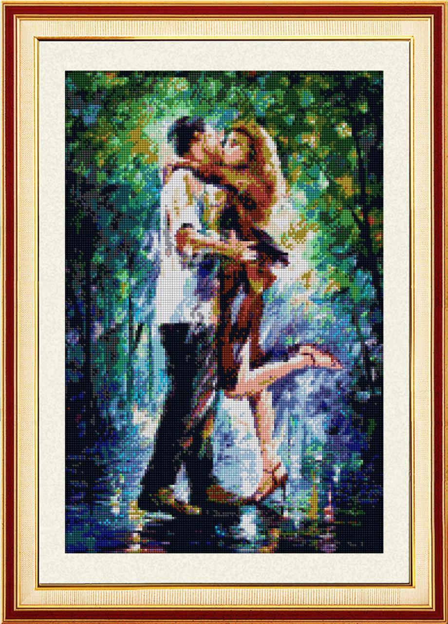 Алмазная мозаика Dream Art Поцелуй под дождем 37х61 см (DA.30119)