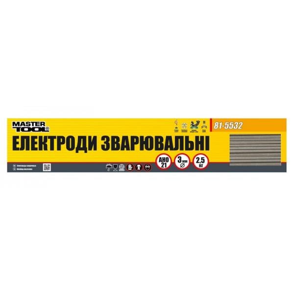 Електроди зварювальні MasterTool АНО-21 Ø 3,0 мм 2,5 кг (81-5532) - фото 2