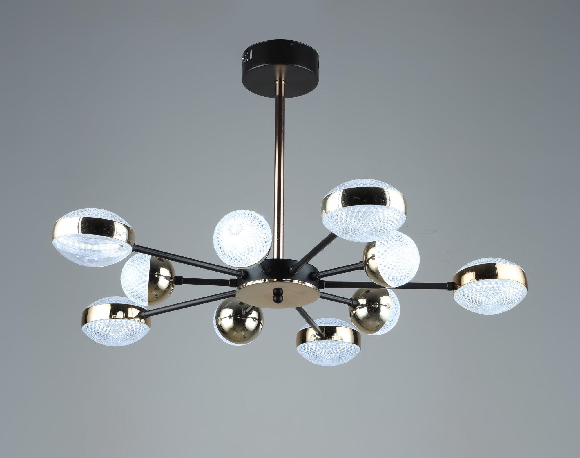 Люстра светодиодная акриловая Sirius B YH870/5/5 COFFEE/GD - фото 1 Люстра светодиодная акриловая Sirius B YH870/5/5 COFFEE/GD - фото 1