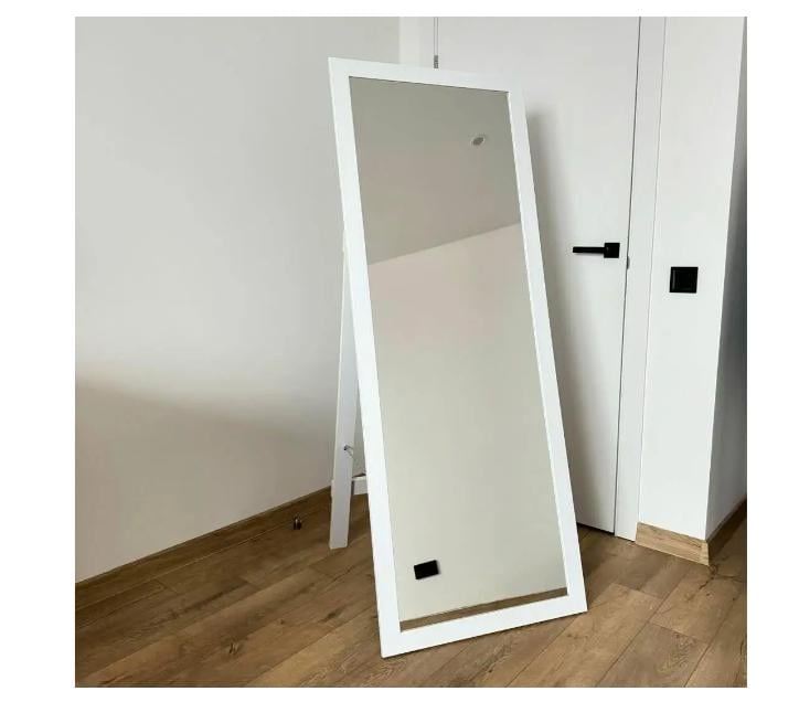 Напольное зеркало 1800 в прямой раме на ножке 1800х800 мм Белый (29367180)