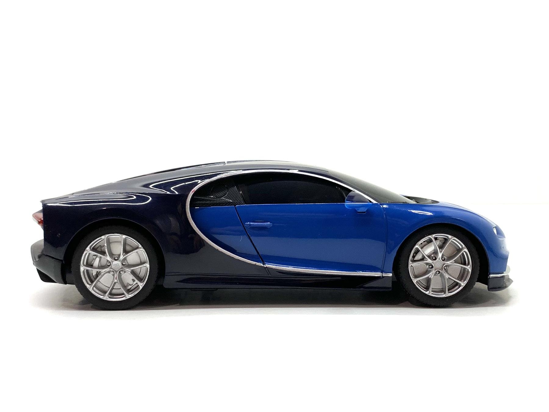 Машина на радиоуправлении Rastar Bugatti масштаб 1:24 Черно-синий (76100) - фото 6