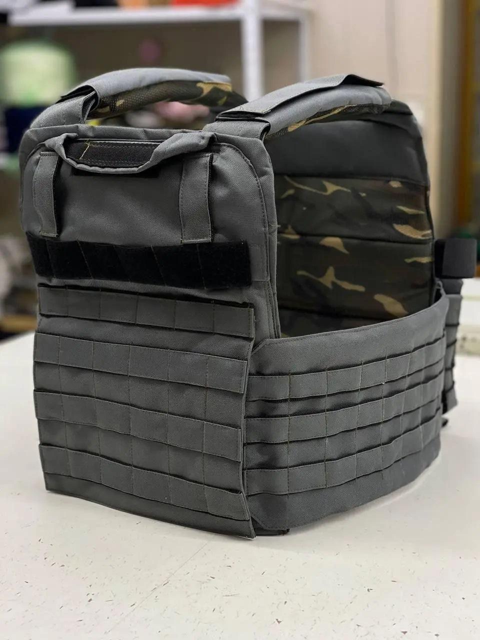 Плитоноска с трема подсумками под магазины АК Графит (29697) - фото 2 Плитоноска с трема подсумками под магазины АК Графит (29697) - фото 2