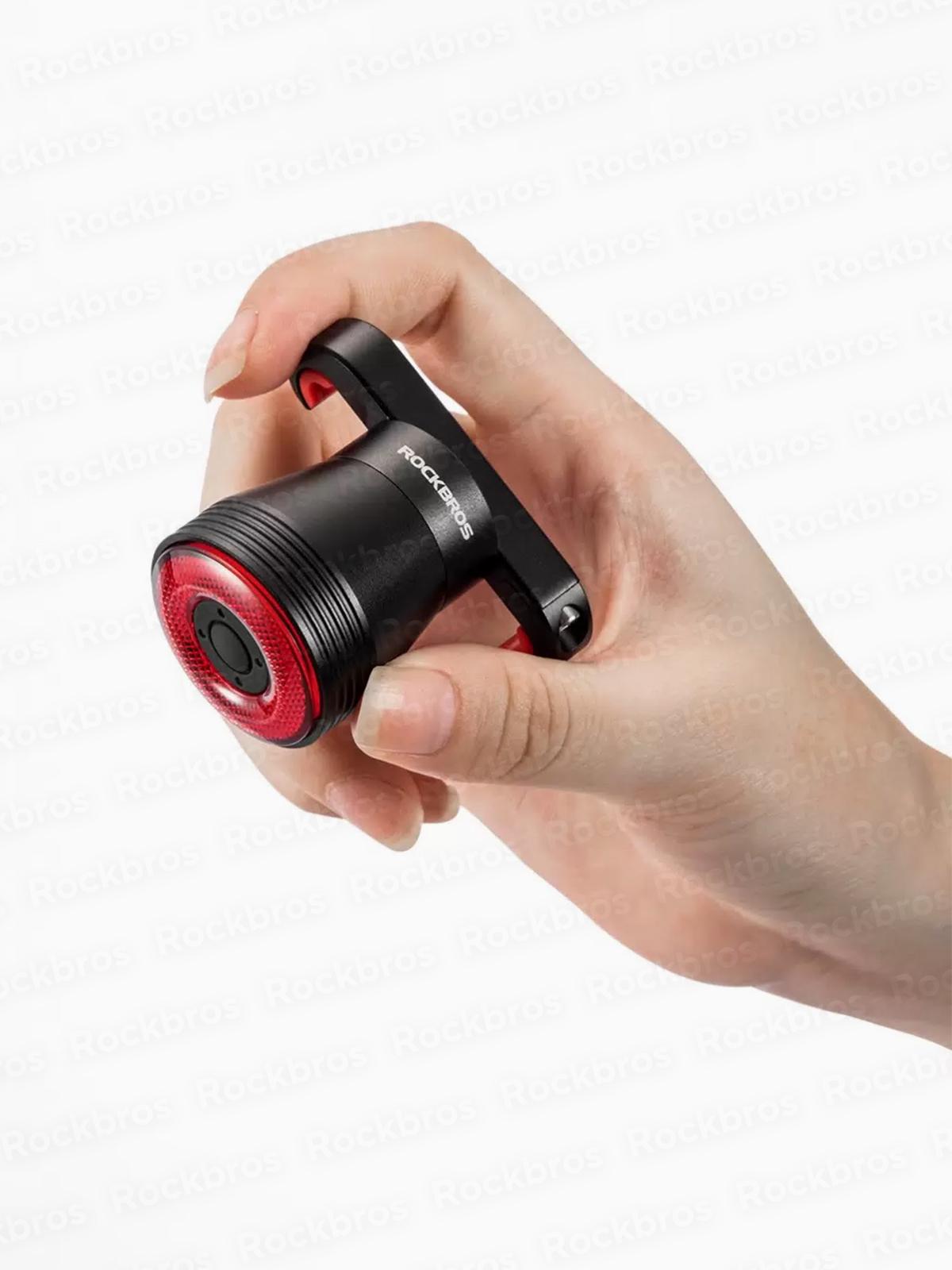 Задний фонарь на велосипед ROCKBROS на аккумуляторе 400 мАч водонепроницаемая велофара Черный (73540) - фото 9