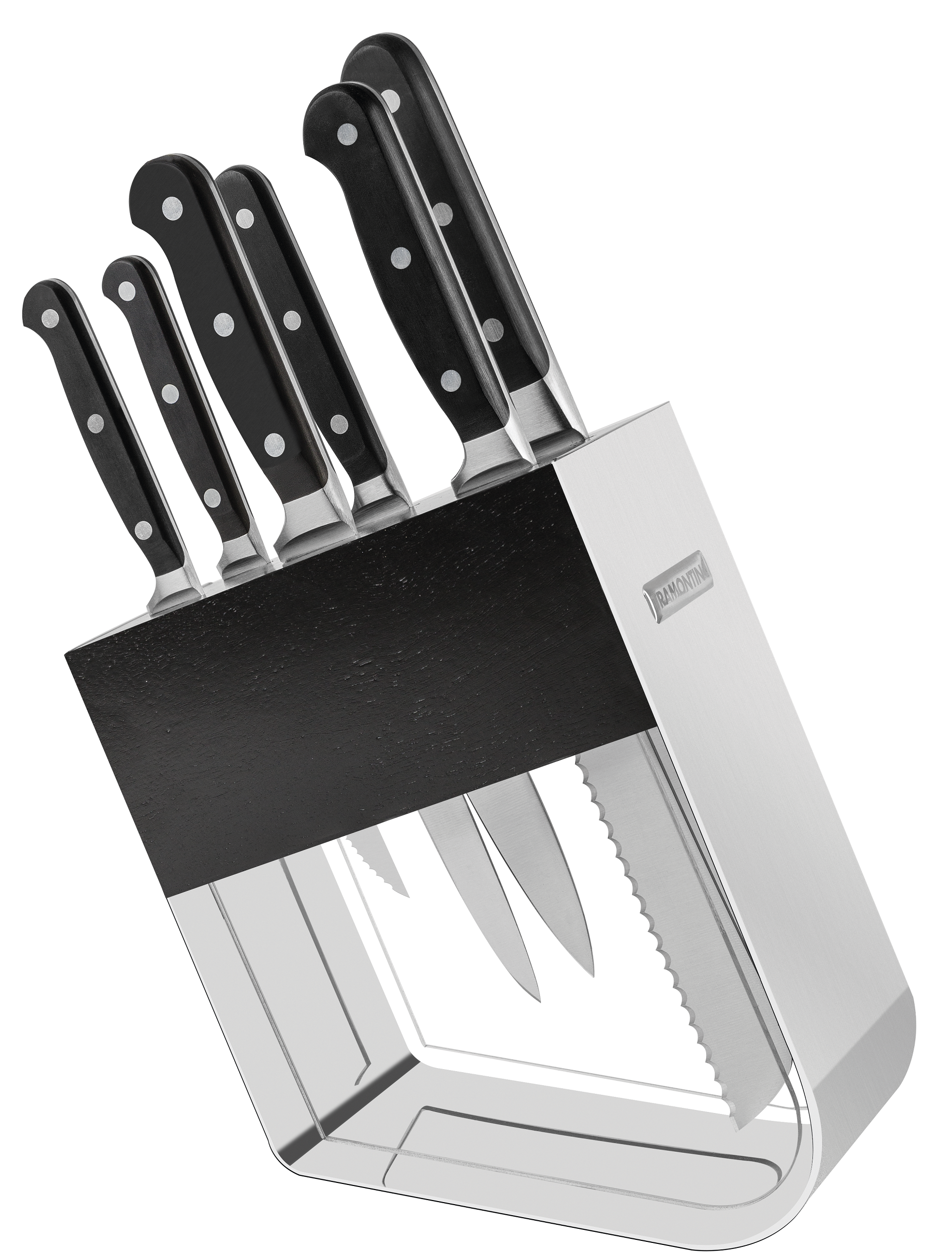 Набір ножів Tramontina CENTURY з підставкою 6 шт. (UG-24099/016) Набір ножів Tramontina CENTURY з підставкою 6 шт. (UG-24099/016)