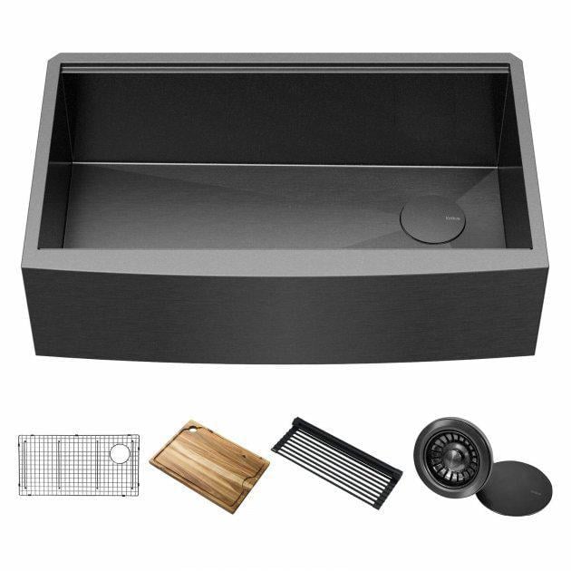 Кухонная мойка с аксесуарами KRAUS PGM Kore KWF KWF210-33/PGM (95167)