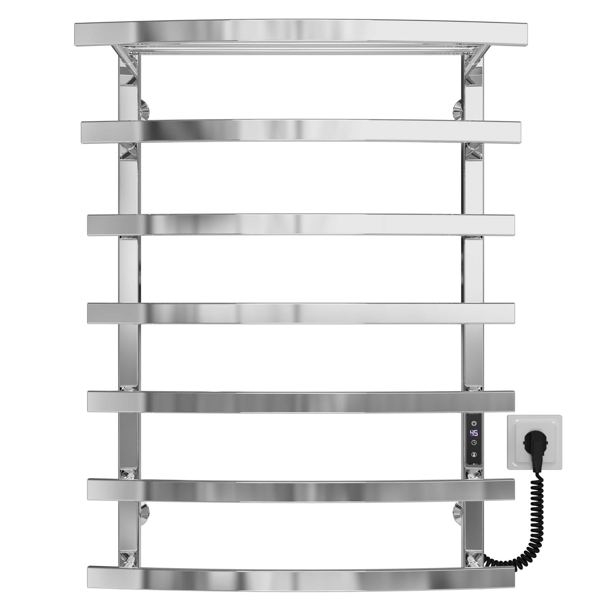 Полотенцесушитель электрический Deffi Lotos П7 JD04 правое подключение нержавеющая сталь 400х800 мм Хром (A.LO.80.40.7.ECR2)