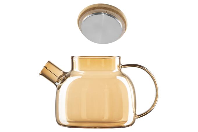 Заварник ARDESTO Golden Moon боросиликатное стекло бамбук 1000 мл (AR3010GBG) - фото 2