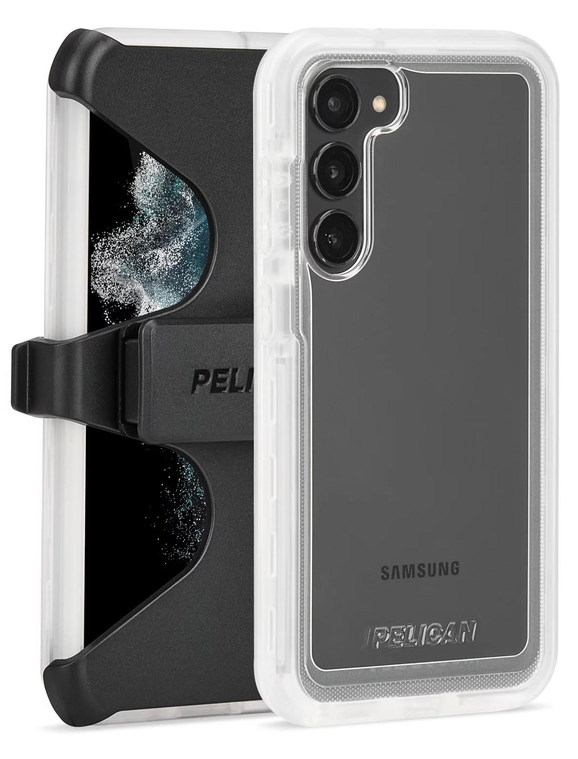 Чехол противоударный с клипсой Pelican Voyager для Samsung Galaxy S22 (6.1") Clear