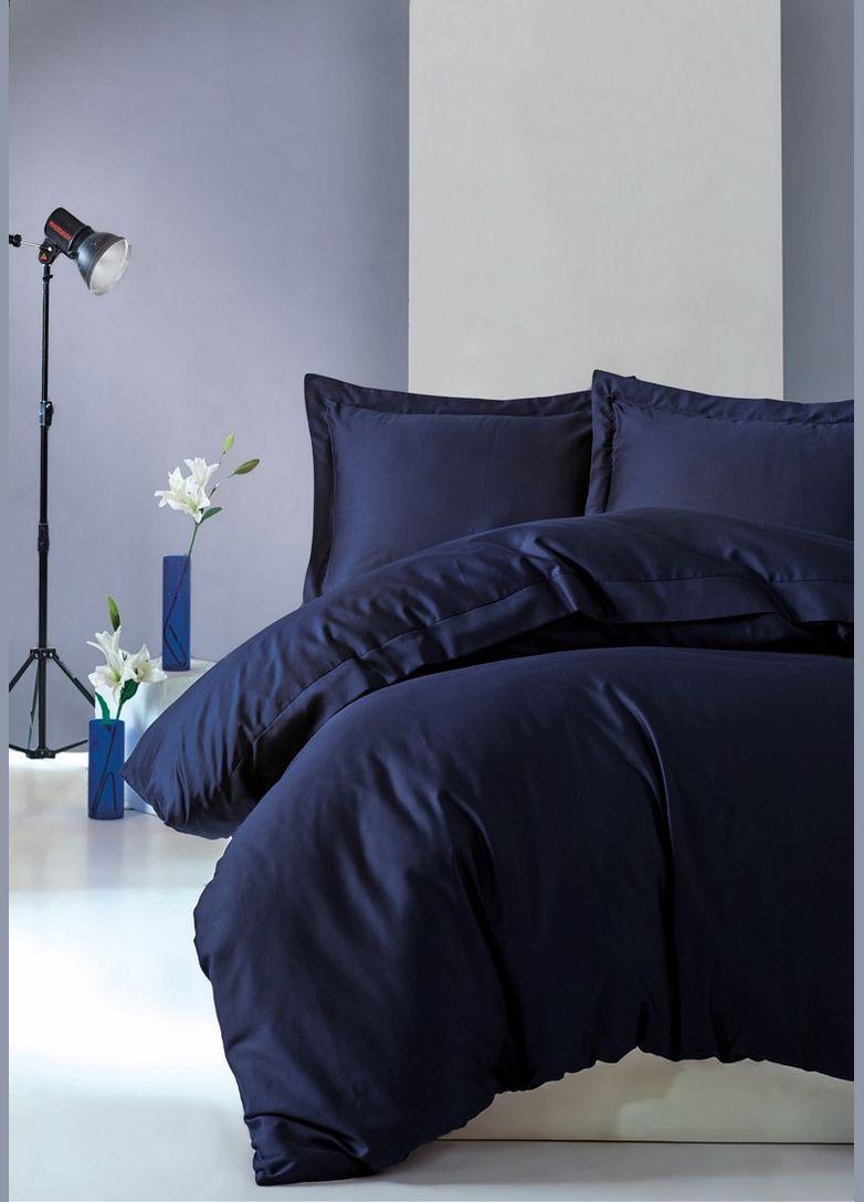 Комплект постільної білизни Elegant сатин полуторний 160х220 см Dark Blue (TC303375722)