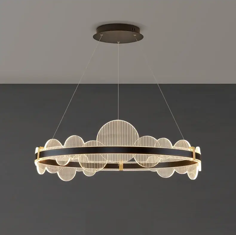 Люстра LED Ореол PJ913 80 см Черный