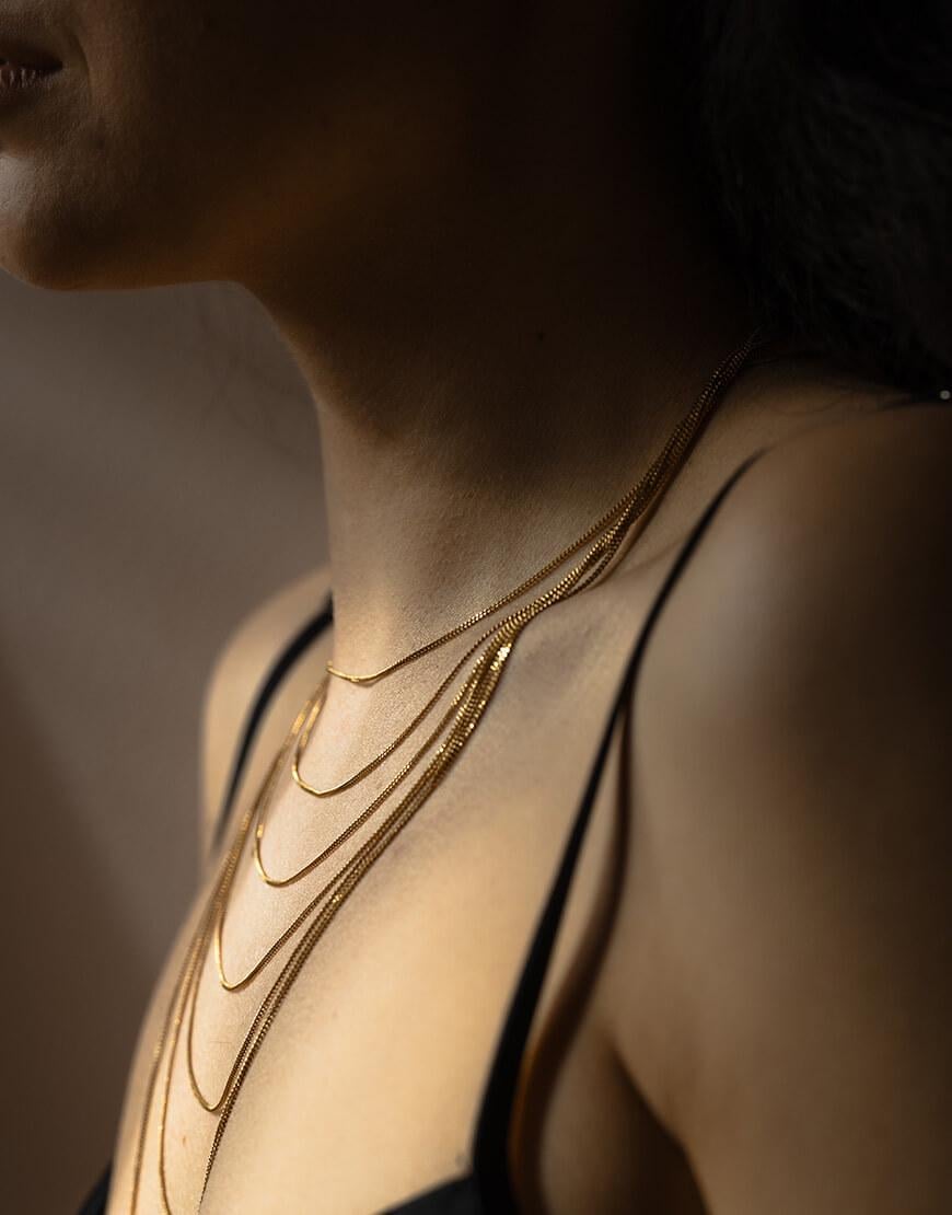 Намисто Waterfall жіноче IVA JEWELRY золоте One size