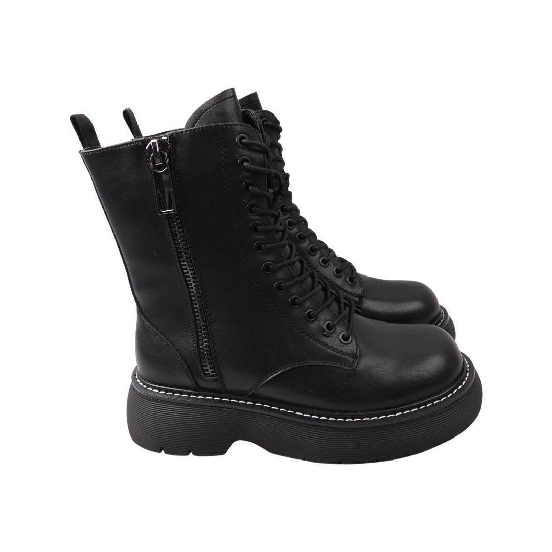 Ботинки женские Oeego из кожи р. 36 Черный (109-22ZHC)