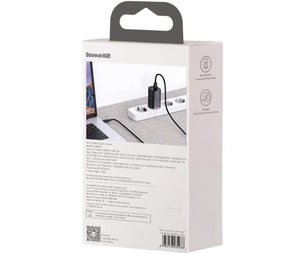 Устройство сетевое зарядное BASEUS GaN Lite CCGAN2L-B01 USB QC3.0 Type-C 65W 5A Black - фото 9