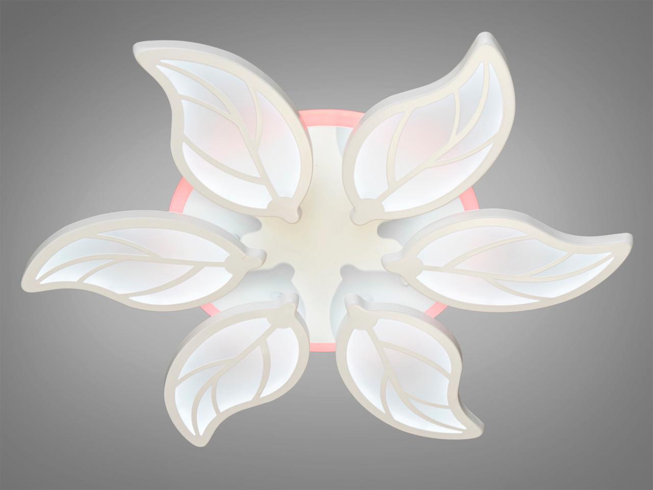 Люстра LED в спальню с подсветкой 8028-6WH-LS 105W на 15 м2 Белый (2019840818) - фото 2 Люстра LED в спальню с подсветкой 8028-6WH-LS 105W на 15 м2 Белый (2019840818) - фото 2