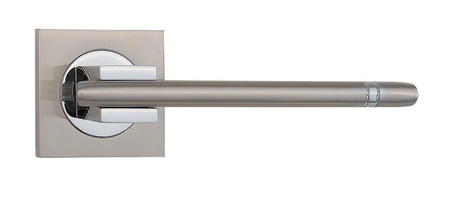 Дверная ручка на розетке Siba KRISTAL Никель матовый/Хром полированный (Z29 0 22 07)