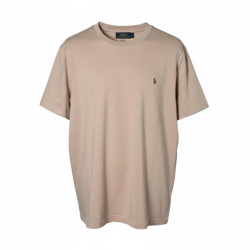 Футболка мужская в стиле Ralph Lauren Essential Cotton Jersey T-Shirt XL Бежевый (RL13003.10XL)
