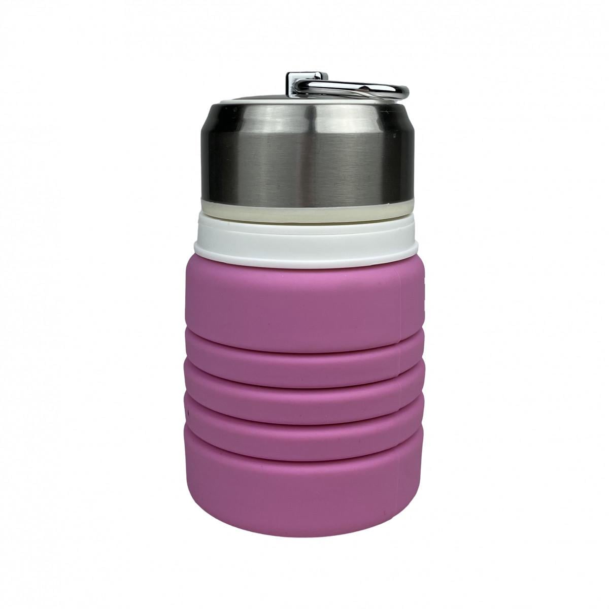 Пляшка для напоїв складна 420 мл Рожевий (ТК-300-2)