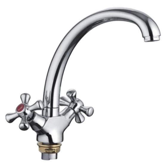Змішувач для кухні Frap F42732-B двовентильний Хром (171211)