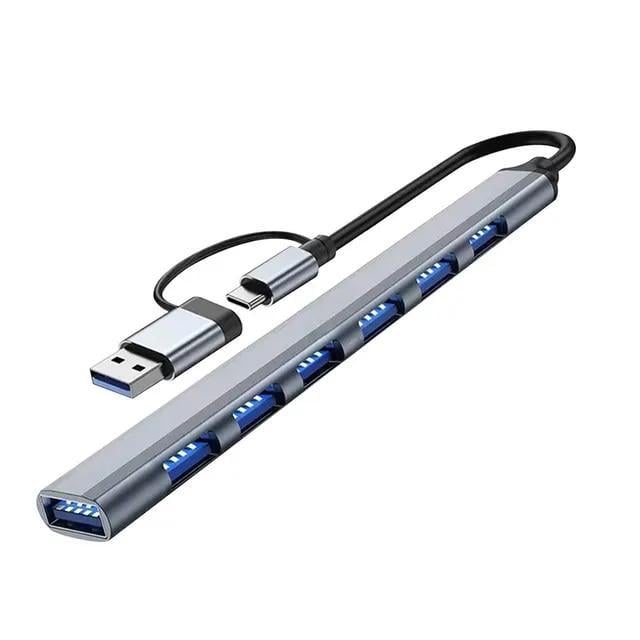 USB-хаб Оlaf для компьютера/смартфона Серый (77546533)