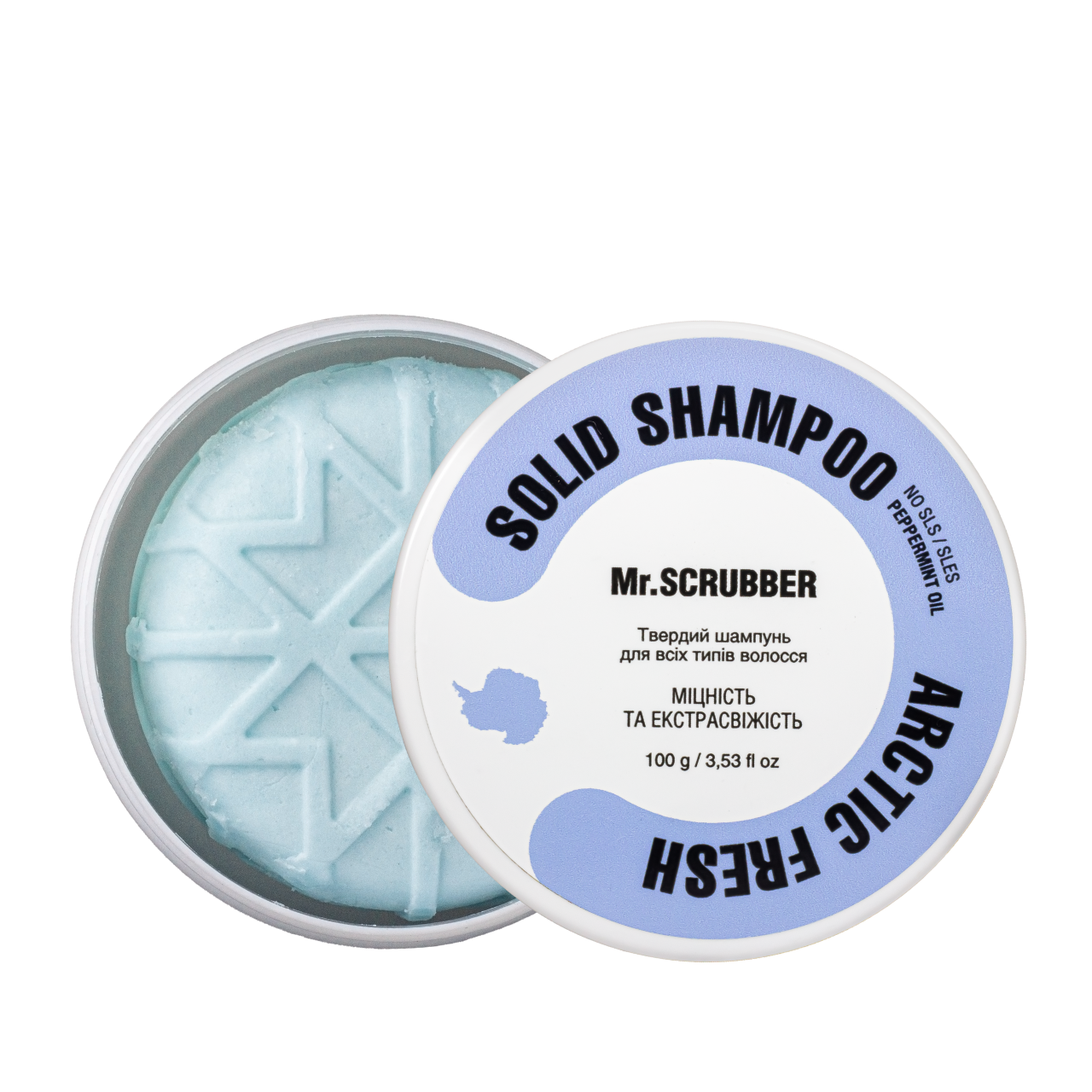 Шампунь твердий проти лупи Mr. Scrubber Arсtic Fresh Solid Shampoo Bar 100 г - фото 2 Шампунь твердий проти лупи Mr. Scrubber Arсtic Fresh Solid Shampoo Bar 100 г - фото 2