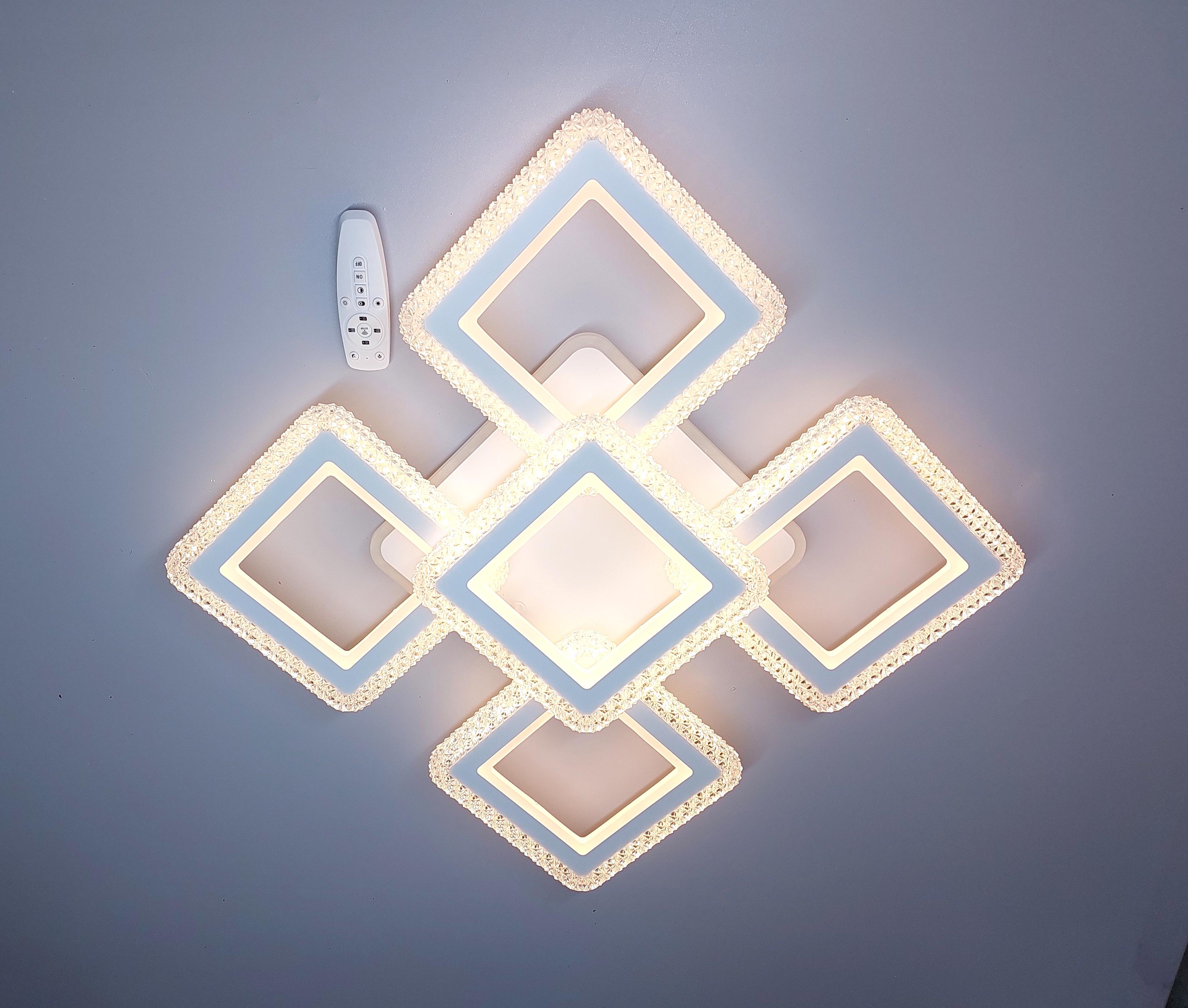 Люстра светодиодная 82R/5 WH+RGB с подсветкой 250/36W Белый (18205070) - фото 12