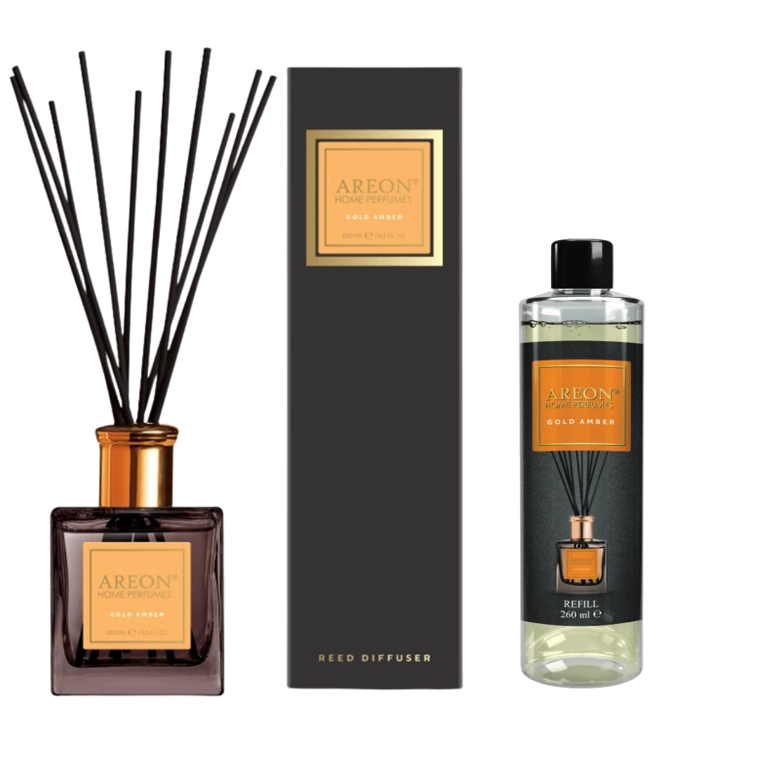 Набір Areon Home Perfume Premium Gold Amber аромадифузор/наповнювач (are-102)