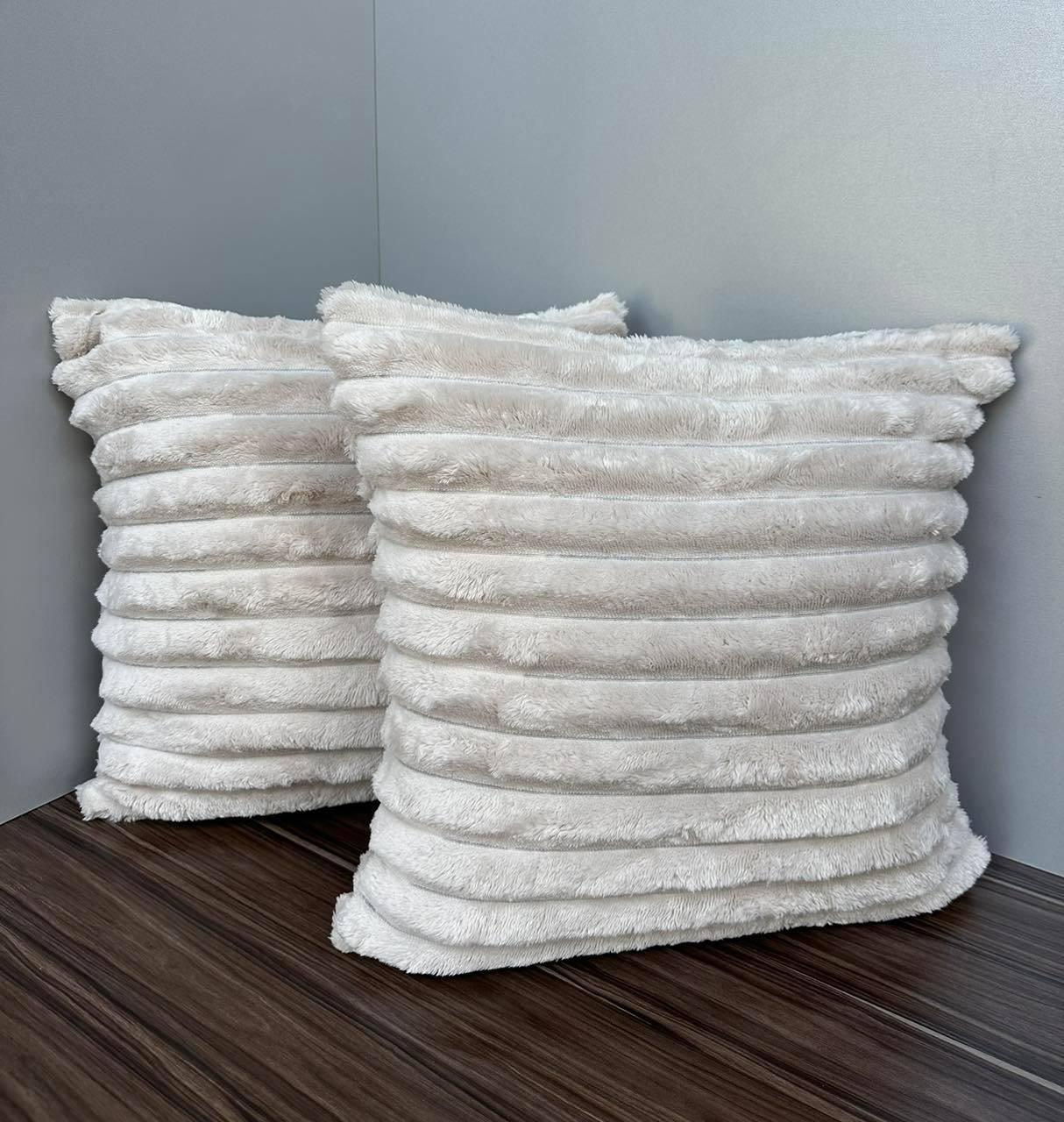 Подушки декоративні дивані антиалергенні 2 шт. 45х45 см Світло-бежевий (П4-puduska-navolochka-001-03)