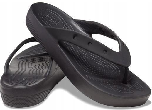 В'єтнамки жіночі Crocs Classic Platform Flip Black р. 39-40 Чорний (23704)