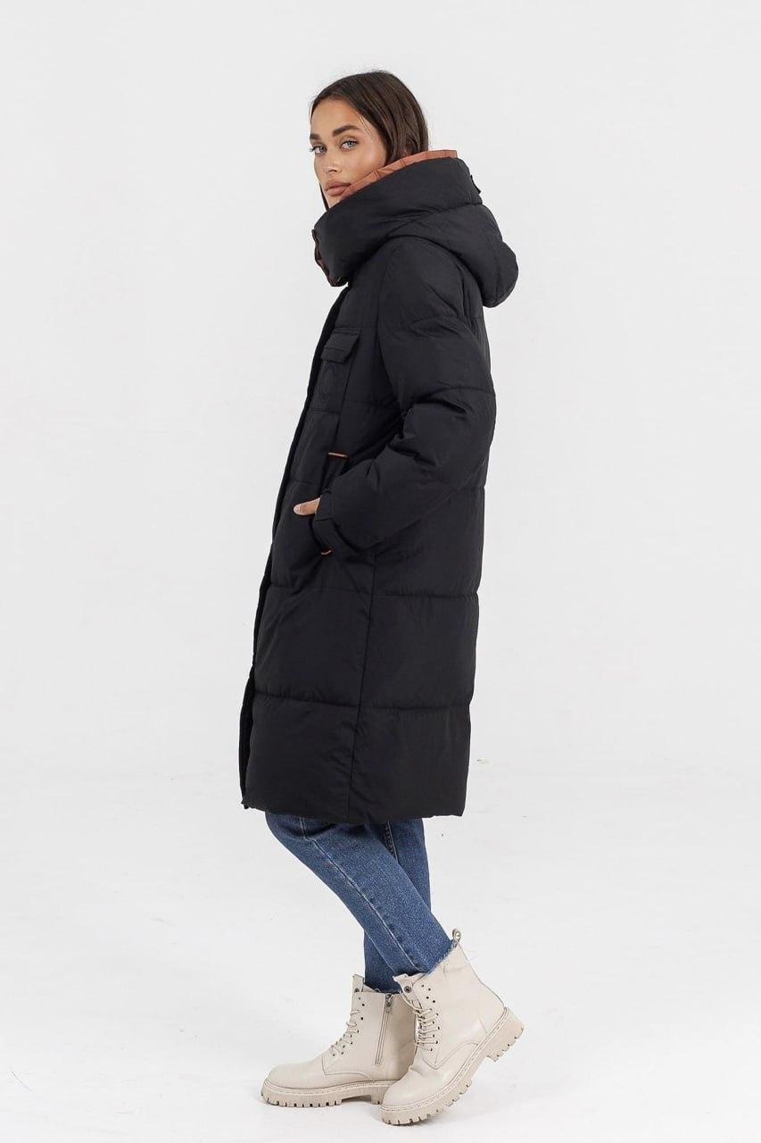 Куртка-пуховик жіноча з ведмедиком р. 48 Чорний (LD-716b/48) - фото 3 Куртка-пуховик жіноча з ведмедиком р. 48 Чорний (LD-716b/48) - фото 3