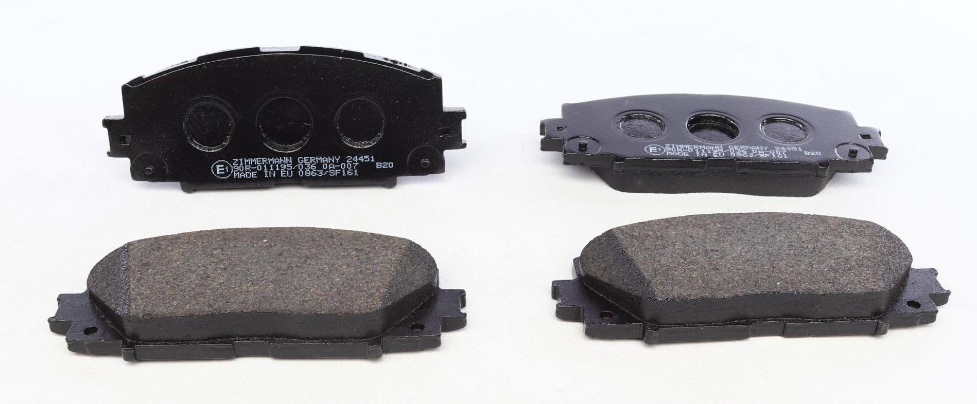 Колодки гальмівні передні ZIMMERMANN 24451.155.1 Toyota Prius 08- Akebono