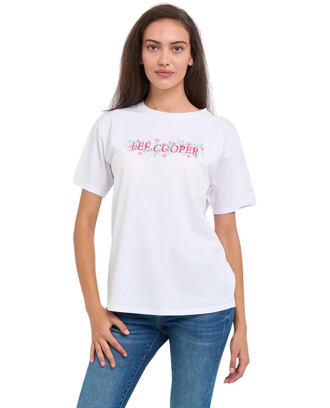 Футболка женская Lee Cooper 20196165.101 L Белый (5942723122544) Футболка женская Lee Cooper 20196165.101 L Белый (5942723122544)