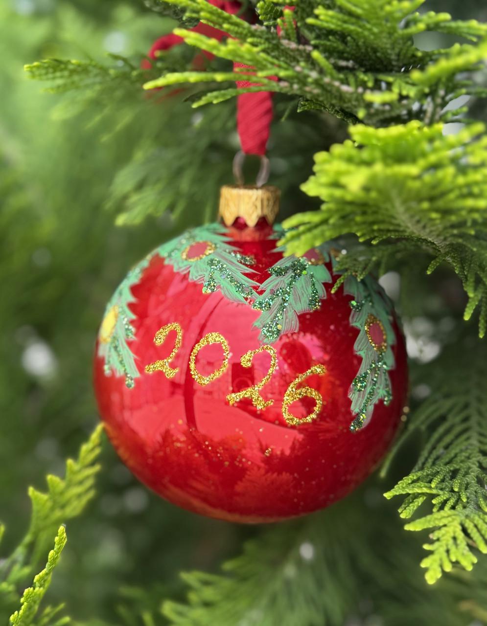 Куля ялинкова скляна Кінь символ 2026 року 8 см - фото 3 Куля ялинкова скляна Кінь символ 2026 року 8 см - фото 3